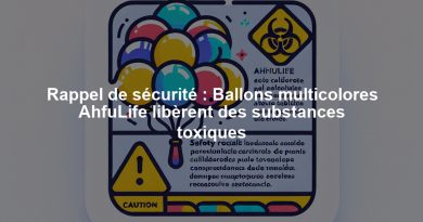 Rappel de sécurité : Ballons multicolores AhfuLife libèrent des substances toxiques