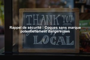 Rappel de sécurité : Coques sans marque potentiellement dangereuses
