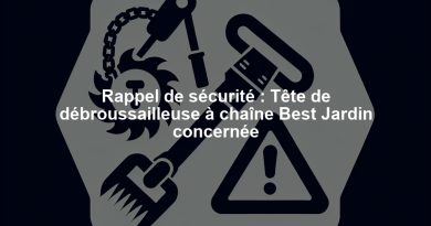 Rappel de sécurité : Tête de débroussailleuse à chaîne Best Jardin concernée
