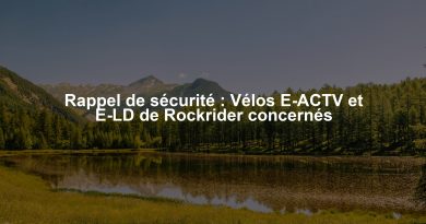 Rappel de sécurité : Vélos E-ACTV et E-LD de Rockrider concernés