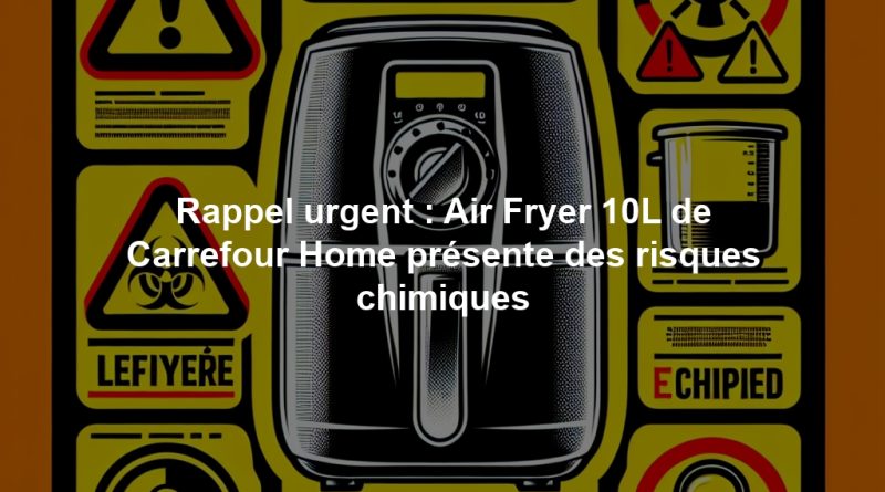 Rappel urgent : Air Fryer 10L de Carrefour Home présente des risques chimiques
