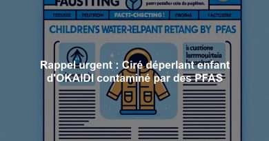 Rappel urgent : Ciré déperlant enfant d'OKAIDI contaminé par des PFAS