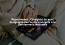 Recrutement : Chargé(e) du suivi budgétaire des fonds innovants à la Gendarmerie Nationale