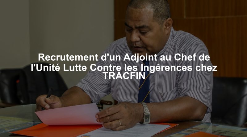 Recrutement d'un Adjoint au Chef de l'Unité Lutte Contre les Ingérences chez TRACFIN