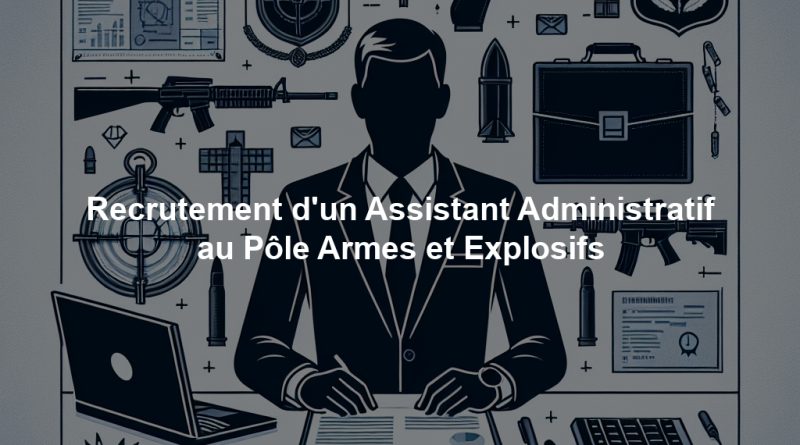 Recrutement d'un Assistant Administratif au Pôle Armes et Explosifs
