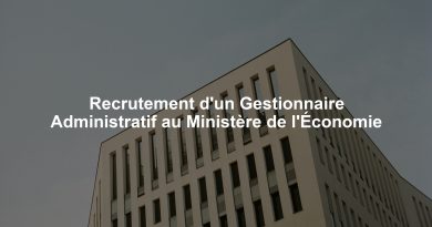 Recrutement d'un Gestionnaire Administratif au Ministère de l'Économie