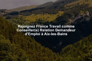 Rejoignez France Travail comme Conseiller(e) Relation Demandeur d'Emploi à Aix-les-Bains