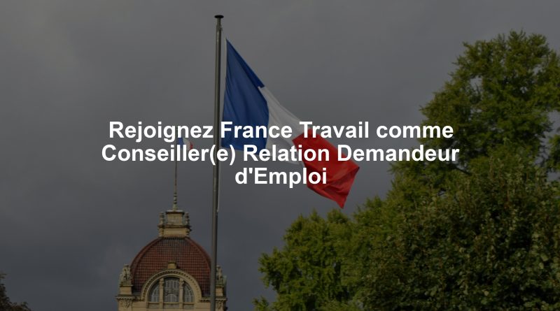Rejoignez France Travail comme Conseiller(e) Relation Demandeur d'Emploi