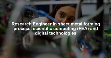 Research Engineer in sheet metal forming process, scientific computing (FEA) and digital technologies