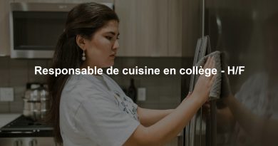 Responsable de cuisine en collège - H/F