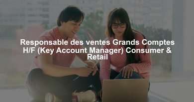 Responsable des ventes Grands Comptes H/F (Key Account Manager) Consumer & Retail