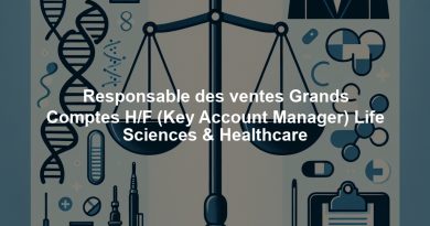 Responsable des ventes Grands Comptes H/F (Key Account Manager) Life Sciences & Healthcare