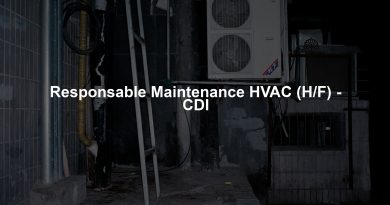 Responsable Maintenance HVAC (H/F) - CDI