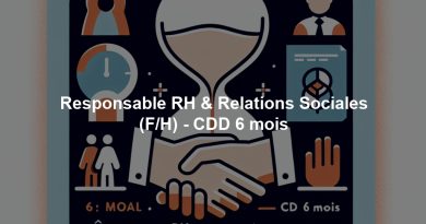 Responsable RH & Relations Sociales (F/H) - CDD 6 mois