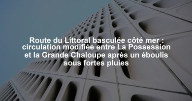 Route du Littoral basculée côté mer : circulation modifiée entre La Possession et la Grande Chaloupe après un éboulis sous fortes pluies