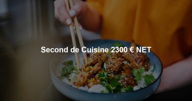 Second de Cuisine 2300 € NET