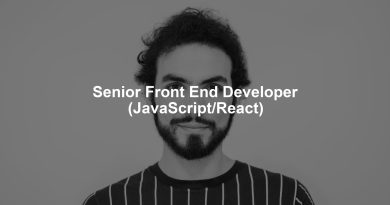 Senior Front End Developer (JavaScript/React)
