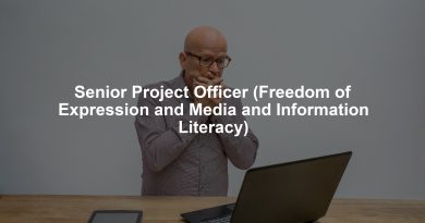 Senior Project Officer (Freedom of Expression and Media and Information Literacy)