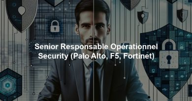 Senior Responsable Opérationnel Security (Palo Alto, F5, Fortinet)