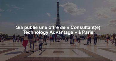Sia publie une offre de « Consultant(e) Technology Advantage » à Paris