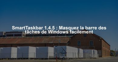 SmartTaskbar 1.4.5 : Masquez la barre des tâches de Windows facilement