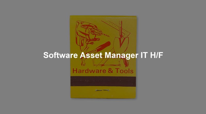 Software Asset Manager IT H/F