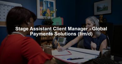 Stage Assistant Client Manager - Global Payments Solutions (f/m/d)