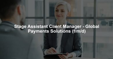Stage Assistant Client Manager - Global Payments Solutions (f/m/d)