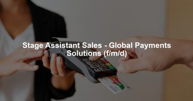 Stage Assistant Sales - Global Payments Solutions (f/m/d)