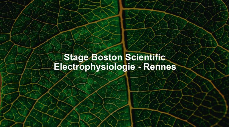 Stage Boston Scientific Electrophysiologie - Rennes