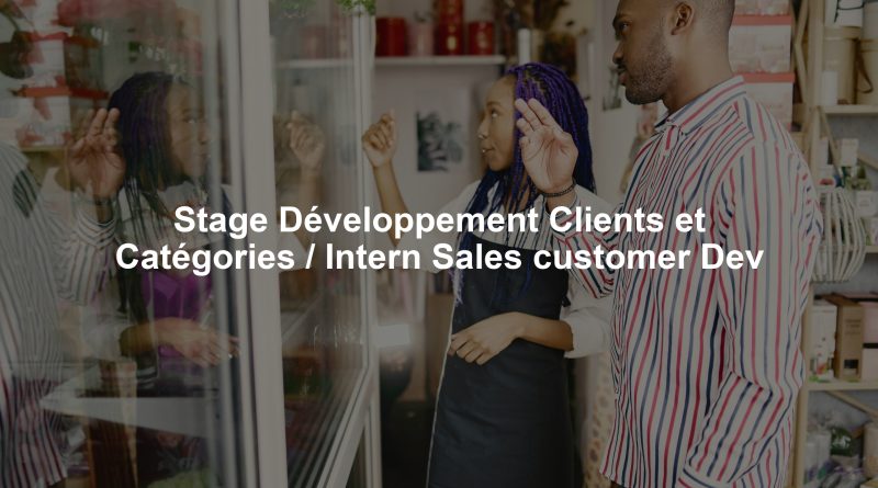 Stage Développement Clients et Catégories / Intern Sales customer Dev