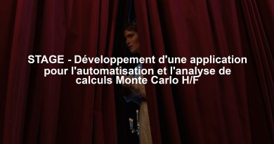 STAGE - Développement d'une application pour l'automatisation et l'analyse de calculs Monte Carlo H/F