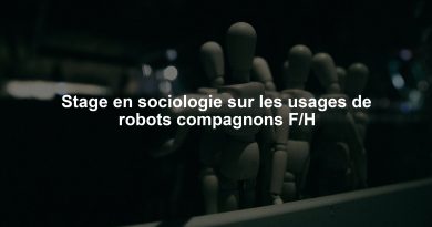 Stage en sociologie sur les usages de robots compagnons F/H