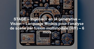 STAGE – Ingénieur en IA générative – Vision – Language Models pour l’analyse de scène par fusion multimodale (H/F) – 6 mois