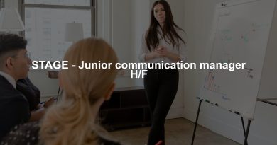 STAGE - Junior communication manager H/F