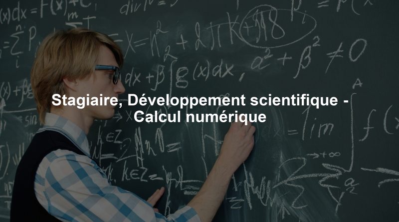 Stagiaire, Développement scientifique - Calcul numérique