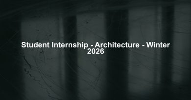 Student Internship - Architecture - Winter 2026