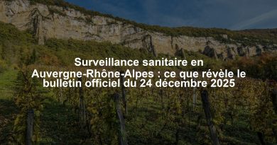 Surveillance sanitaire en Auvergne-Rhône-Alpes : ce que révèle le bulletin officiel du 24 décembre 2025
