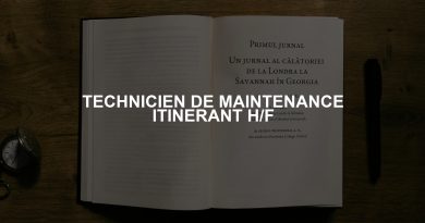 TECHNICIEN DE MAINTENANCE ITINERANT H/F