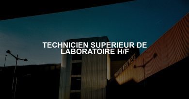 TECHNICIEN SUPERIEUR DE LABORATOIRE H/F