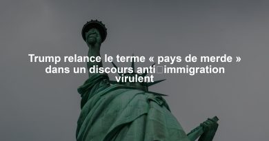 Trump relance le terme « pays de merde » dans un discours anti‑immigration virulent