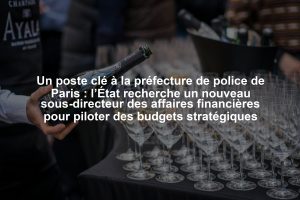 Un poste clé à la préfecture de police de Paris : l’État recherche un nouveau sous-directeur des affaires financières pour piloter des budgets stratégiques