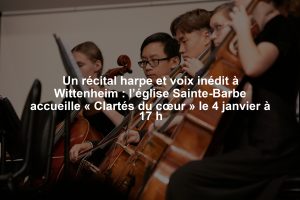 Un récital harpe et voix inédit à Wittenheim : l’église Sainte-Barbe accueille « Clartés du cœur » le 4 janvier à 17 h