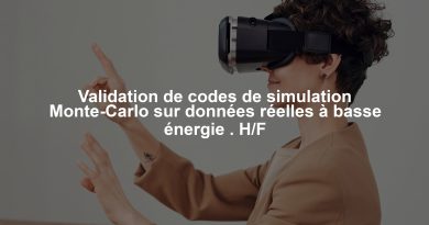 Validation de codes de simulation Monte-Carlo sur données réelles à basse énergie . H/F