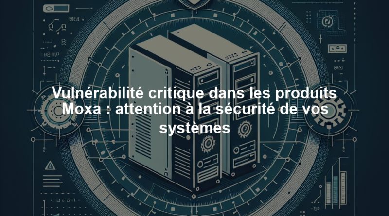 Vulnérabilité critique dans les produits Moxa : attention à la sécurité de vos systèmes