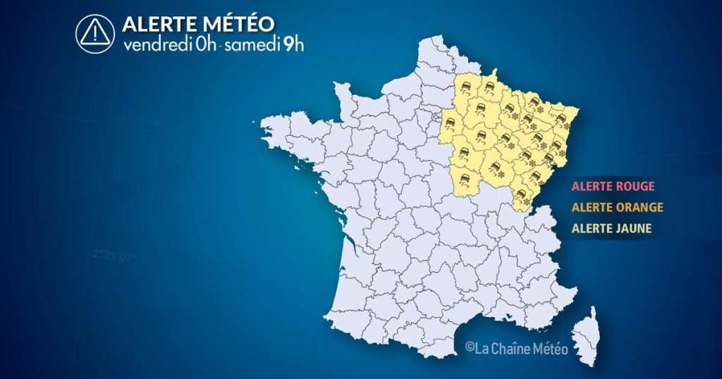 Alerte neige et verglas vendredi dans le nord-est selon La Chaîne Météo