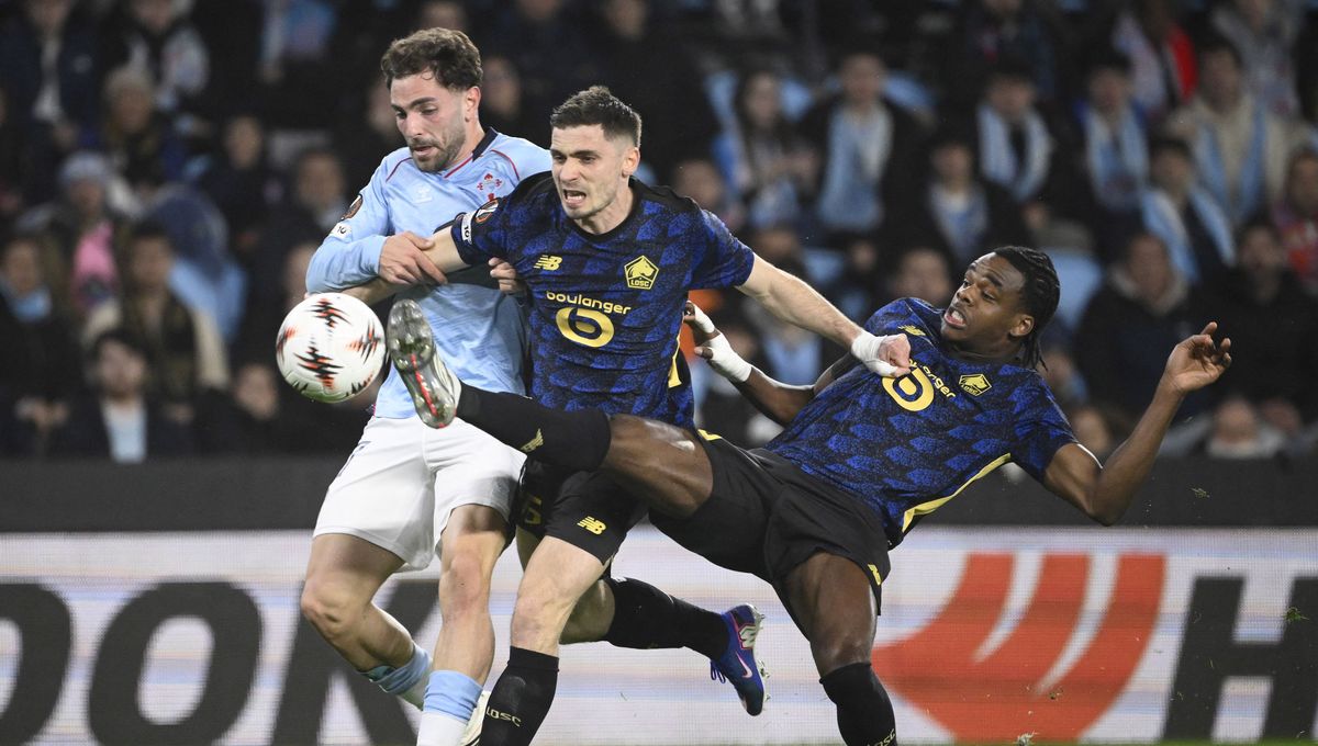 Ligue Europa : Lille s'incline à Vigo en infériorité numérique et affrontera Fribourg en barrage (2-1)