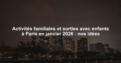 Activités familiales et sorties avec enfants à Paris en janvier 2026 : nos idées Activités familiales et sorties avec enfants à Paris en janvier 2026 : nos idées