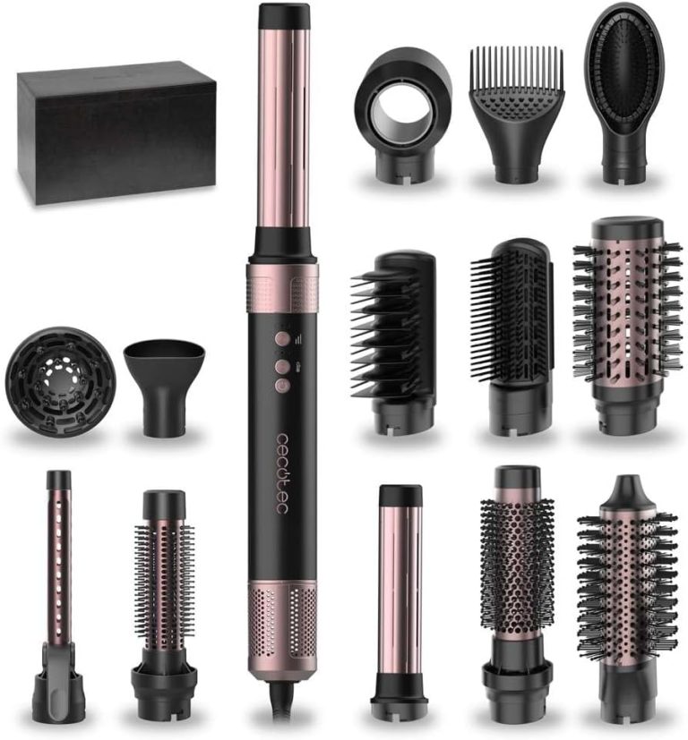 Cecotec Brosse Soufflante avec 14 Têtes, Technologie Coanda CeramicCare 14in1 AirGlam Noir. Brosse Chauffante 1400W, Moteur Numérique, Éliminateur de Frisottis, 3 Températures – Pourquoi ce produit mérite votre attention