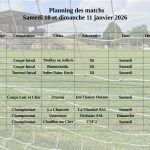 Planning des matchs